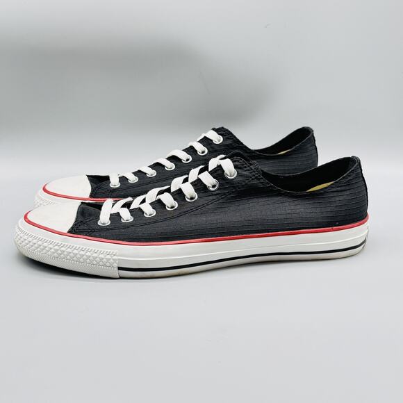 Converse Shoes Mens 13 Black White Chuck Taylor All Star Low Top Ripstop Sneaker - Picture 5 of 12